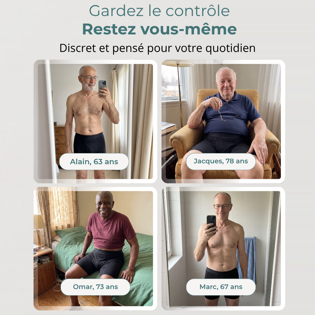 Le boxer absorbant lavable Urikare long au quotidien
