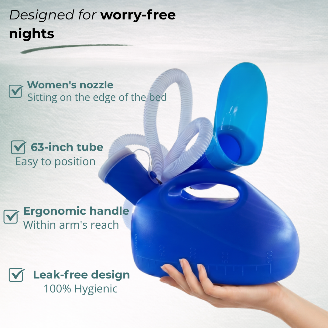 Urikare portable urinal specifications, women's model