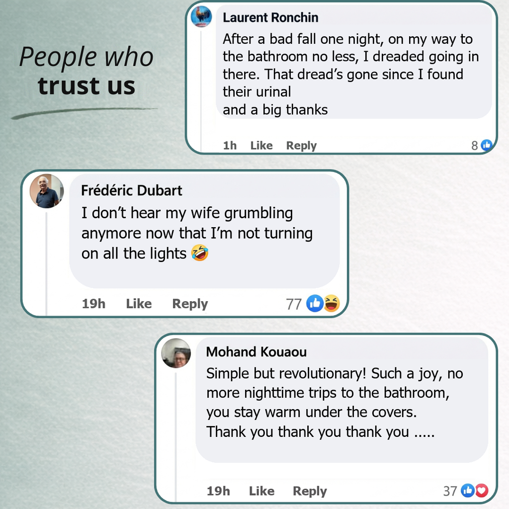 Facebook reviews from Urikare customers, men's model