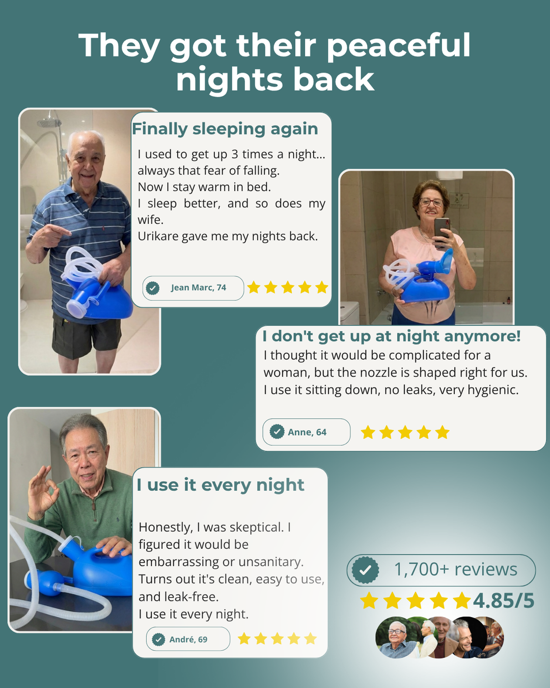 Urikare customer reviews banner, mobile